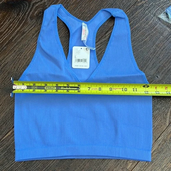 49. Free People Movement Free Throw Crop - Vintage Blue - Picture 10 of 11